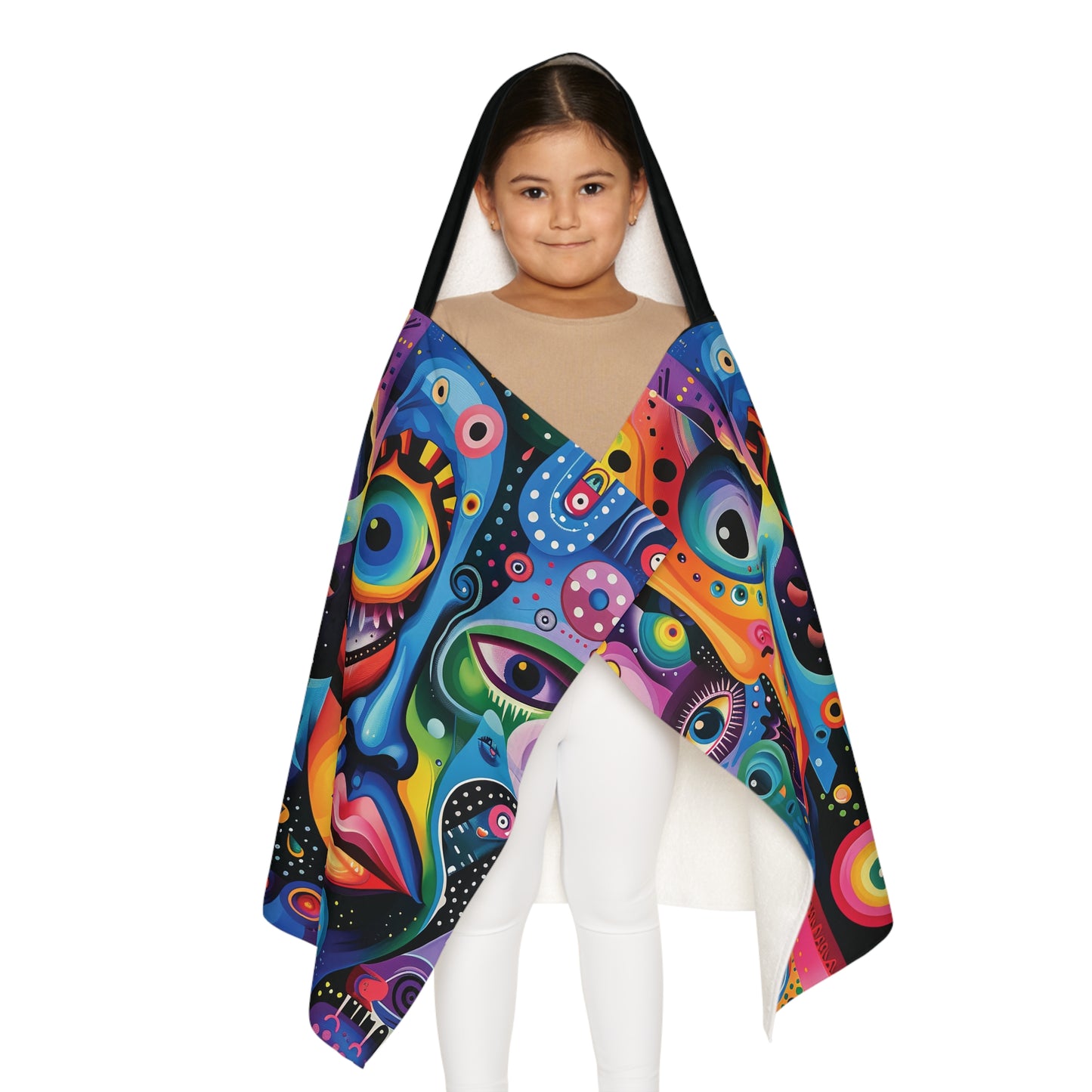 Psychedelic Visions Snuggle Youth Hooded Towel