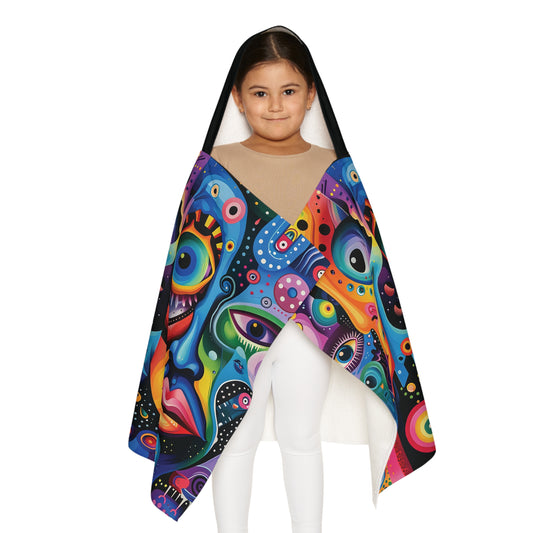 Psychedelic Visions Snuggle Youth Hooded Towel