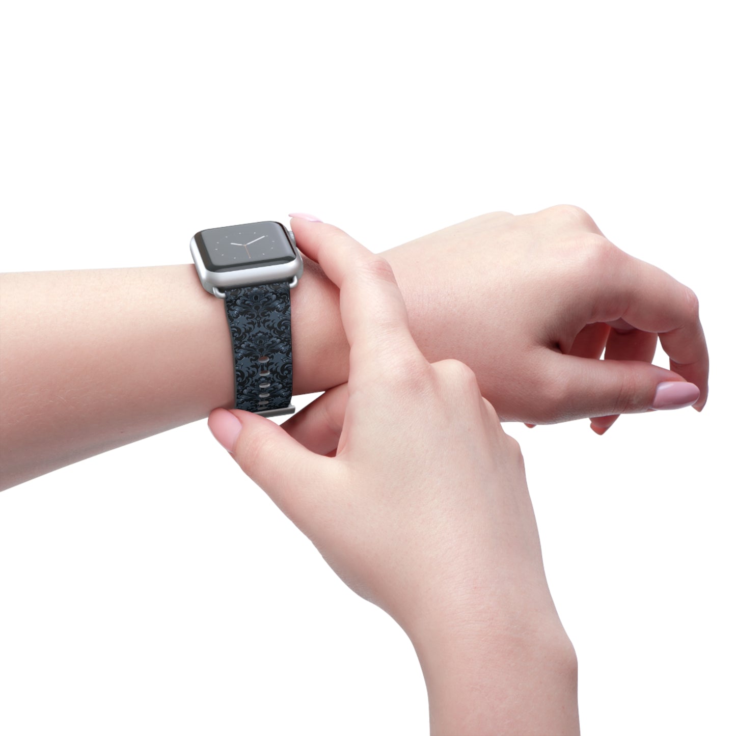 Opulent Dusk Elegant Floral Watch Band - Stylish Accessory for Daily Wear.