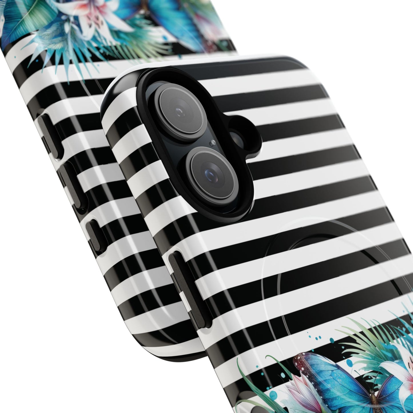 Wings of Wonder Tough iPhone Magnetic Case, Stylish Protection, Durable iPhone Cover, Butterfly Design Gift, Floral Case,Trendy Tech Accessory.