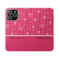 Personalized Pink Bow Coquette Flip iPhone and Samsumg Case — Custom Name or Affirmation Wallet Cover