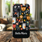 Personalized Whimsical Feline Garden Tough Phone Case — Custom Name iPhone & Samsung