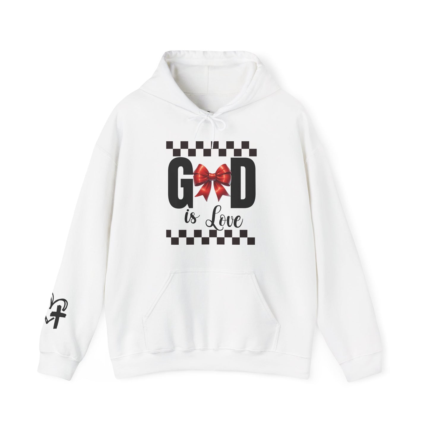 GOD is LOVE Unisex Heavy Blend™ Gildan Hooded Sweatshirt.