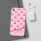 Personalized Cherry Blossom Dreams Flexi Case — Pink Retro Cherry iPhone® 7/8, 11, 12, 13, 14, 15, 16, 17, X/XS, SE, XR, Mini, Pro, Pro Max, Plus Cases.
