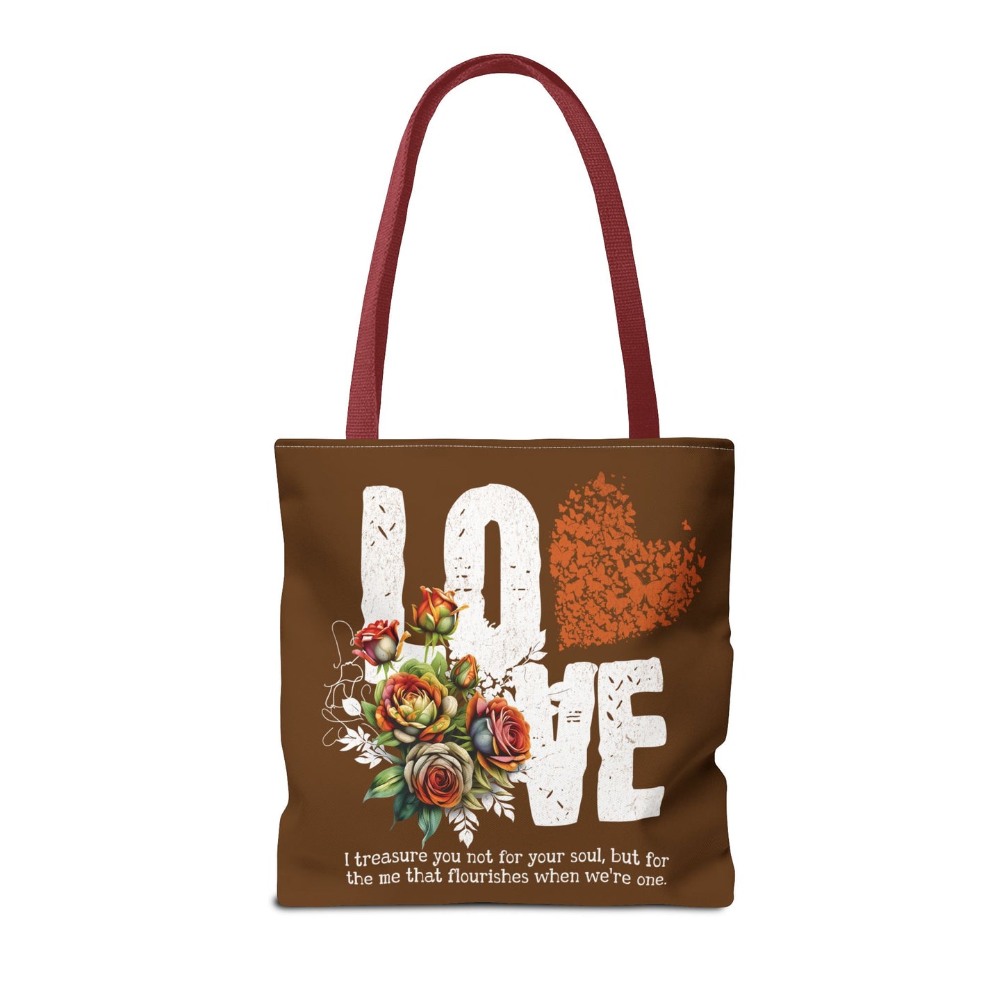 LOVE Always Brown Tote Bag.