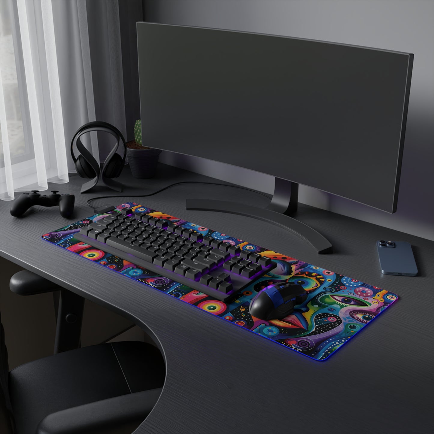 Psychedelic Visions LED Gaming Mouse Pad