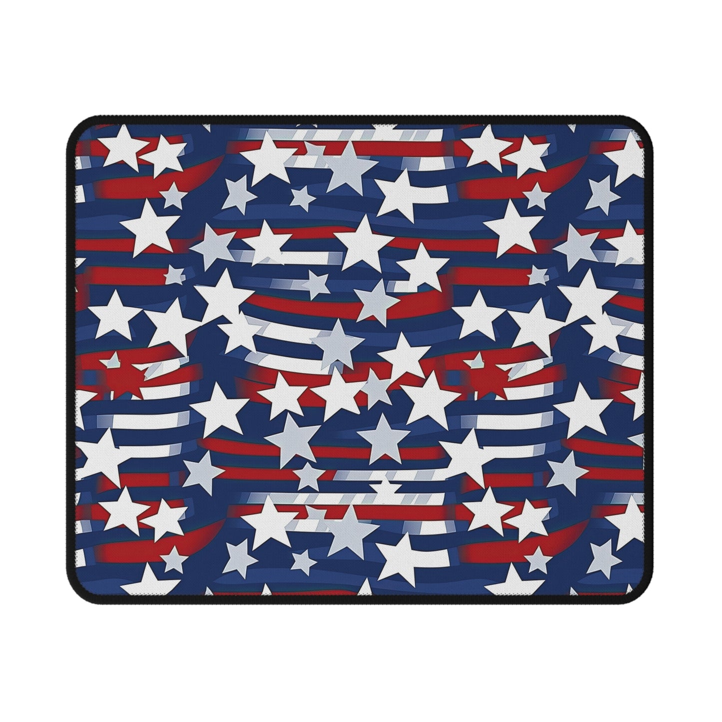 Patriotic Waves  Non= Slip Gaming Mouse Pad - USA Stars & Stripes Design