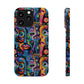 Psychedelic Visions Slim iPhone Case - Vibrant Design for Artistic Souls
