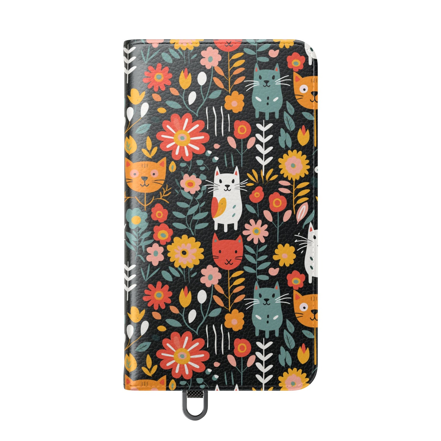 Whimsical Feline Garden iPhone and Samsung Flip Cases