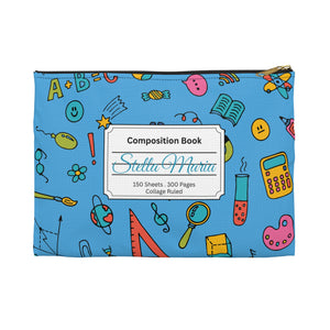 Personalized Classroom Couture Composition Book Inspired Accessory Pouch, Kids School Supplies, Classroom Organizer, Teacher Gift, Fun Stationery Case, Back to School