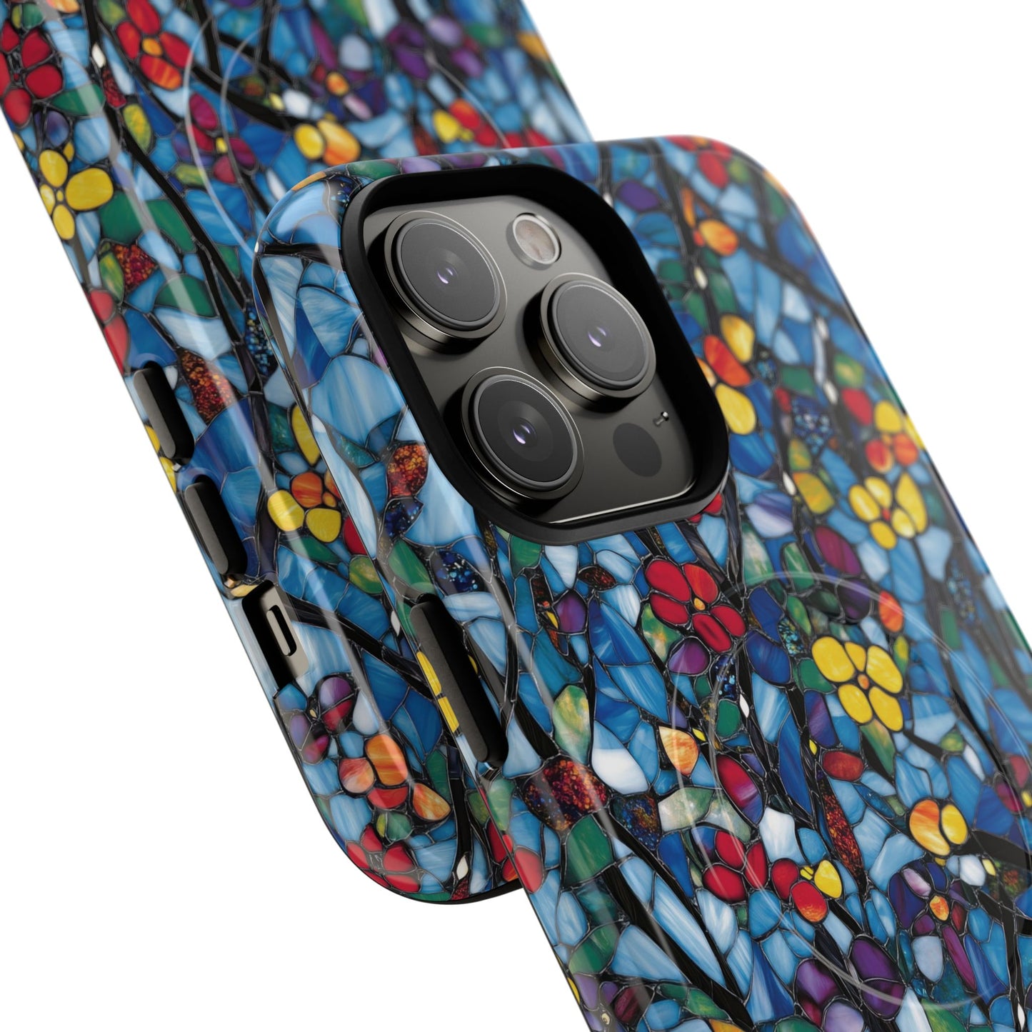 Colorful Floral Phone Case, Tough Magnetic Phone Cover, Durable Tech Accessory, Unique Gift for Her, Vibrant Smartphone Case