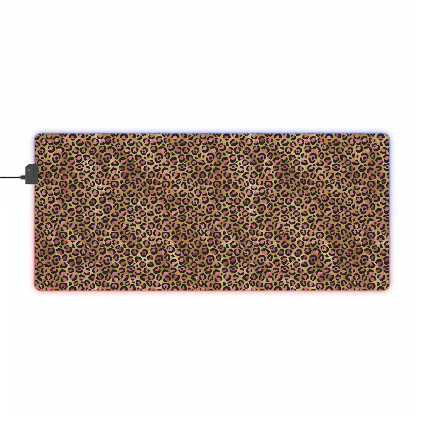 Leopard Luxe LED Gaming Mouse Pad