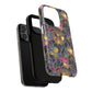 Chromatic Bloom Tough iPhone Magnetic Case, Tough iPhone Cover, Floral iPhone Accessory, Birthday Gift, Elegant Tech Decor, MagSafe Stained Glass Pattern.