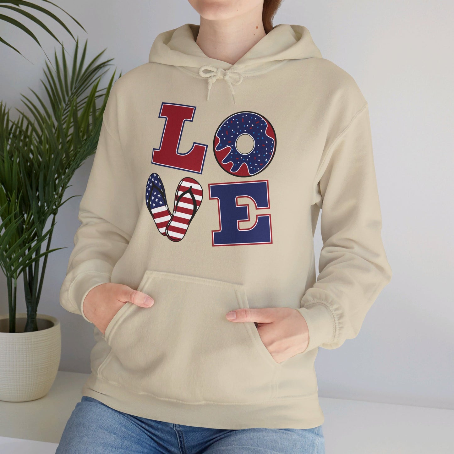 Patriotic LOVE Unisex Heavy Blend™ Hooded Sweatshirt