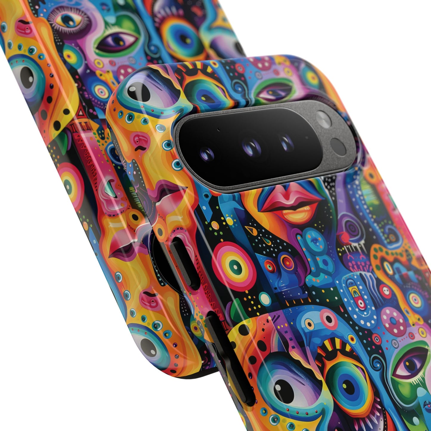 Psychedelic Visions Vibrant Samsung, iPhone and Google Pixel Phone Cases - Colorful Artistic Design