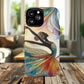 Artistic iPhone Case with Dancer Design, Tough Magnetic Case, Unique Gift for Dancers, Colorful iPhone Cover, Stylish Accessory.