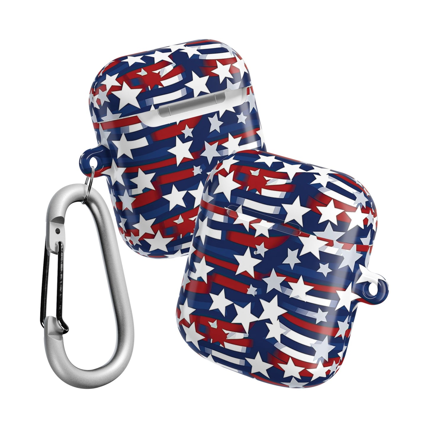 Patriotic Waves AirPod Case – Stars & Stripes Design, Mother’s, Father’s Day Gifts, Anniversary Gifts.