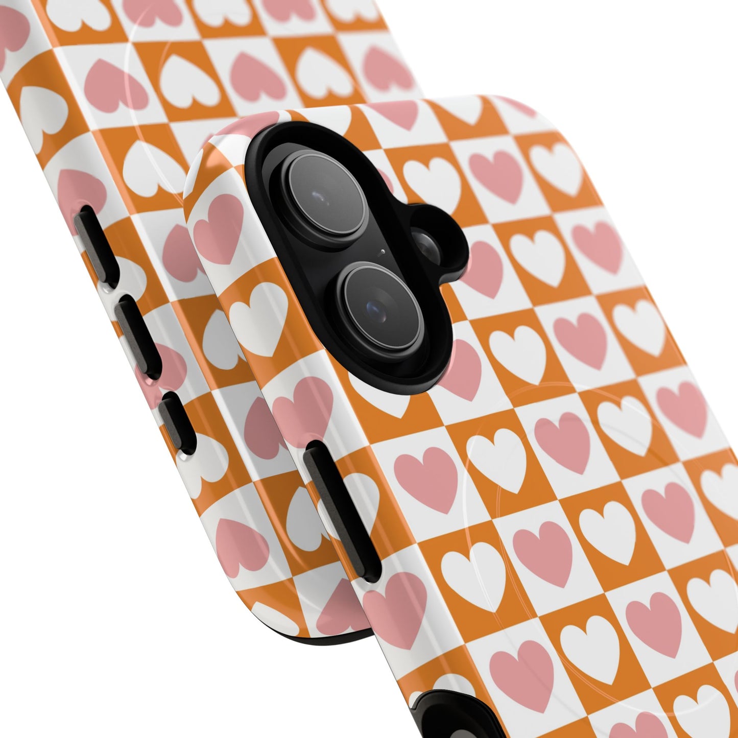 Heart Pattern Magnetic iPhone Case, Valentine Gift, Cute iPhone Accessory, Durable Case for Lovers, Custom iPhone Skin, Sweetheart Case