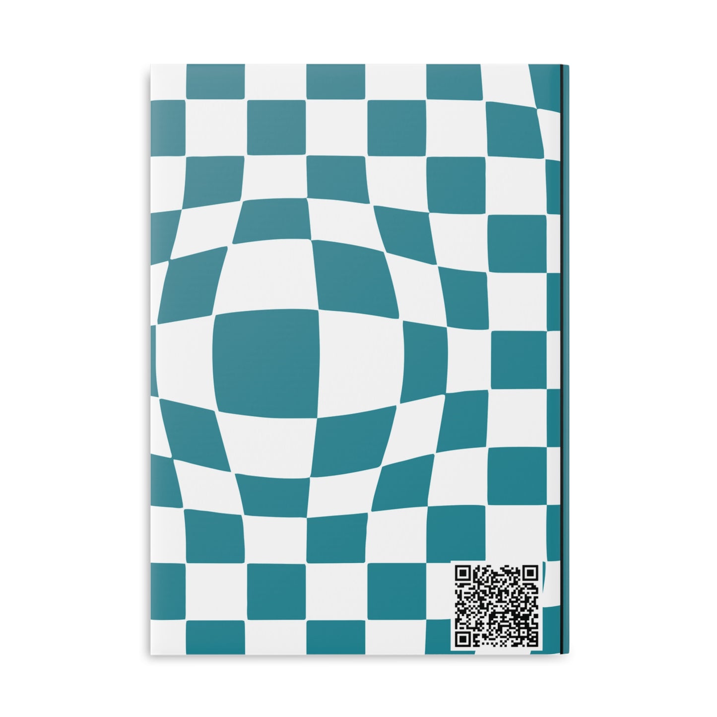 Teal Checkered Charm Hardcover Notebook with Puffy Covers (PY)