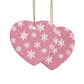 Pink Snowflake Elegance Ceramic Ornaments (1pcs, 5pcs, 10pcs, 20pcs)