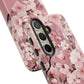Personalized Cherry Blossom Tough Phone Case — Pink Floral Protective Case for Samsung & Google