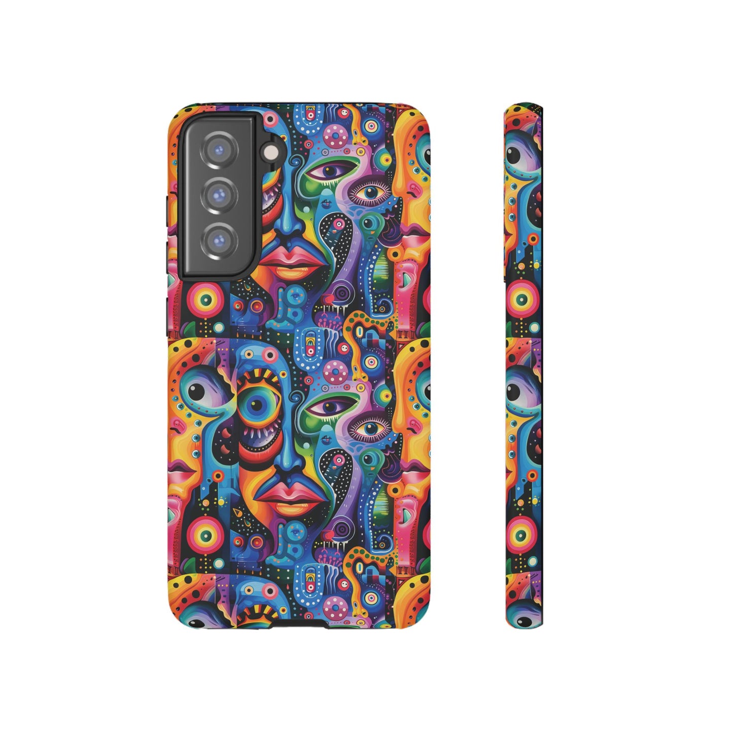 Psychedelic Visions Vibrant Samsung, iPhone and Google Pixel Phone Cases - Colorful Artistic Design
