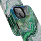 Marbled Tough iPhone Case, Magnetic Protector, Stylish Tech Accessory, Durable iPhone Cover, Unique Gift Idea