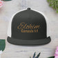 'ELOHIM, GENESIS 1:1'  Embroidered 5 Panel Trucker Cap | Casual Style Hat, Adjustable, Unisex, Perfect Gift for Outdoors, Festivals, Daily Wear