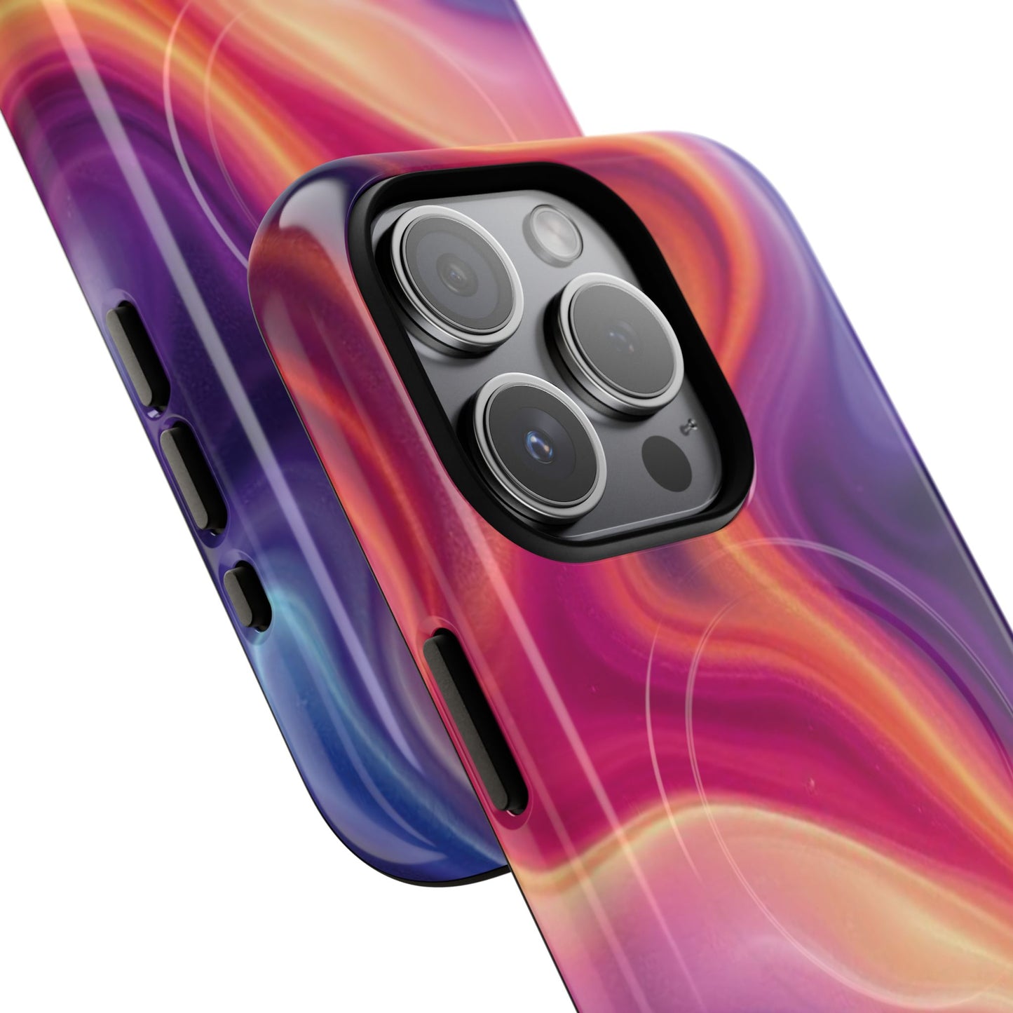 Cosmic Lava Flow Colorful Abstract iPhone Case , Tough Magnetic Protection, Stylish Accessories, Gift for Tech iPhone Lovers, Vibrant Mobile Covers
