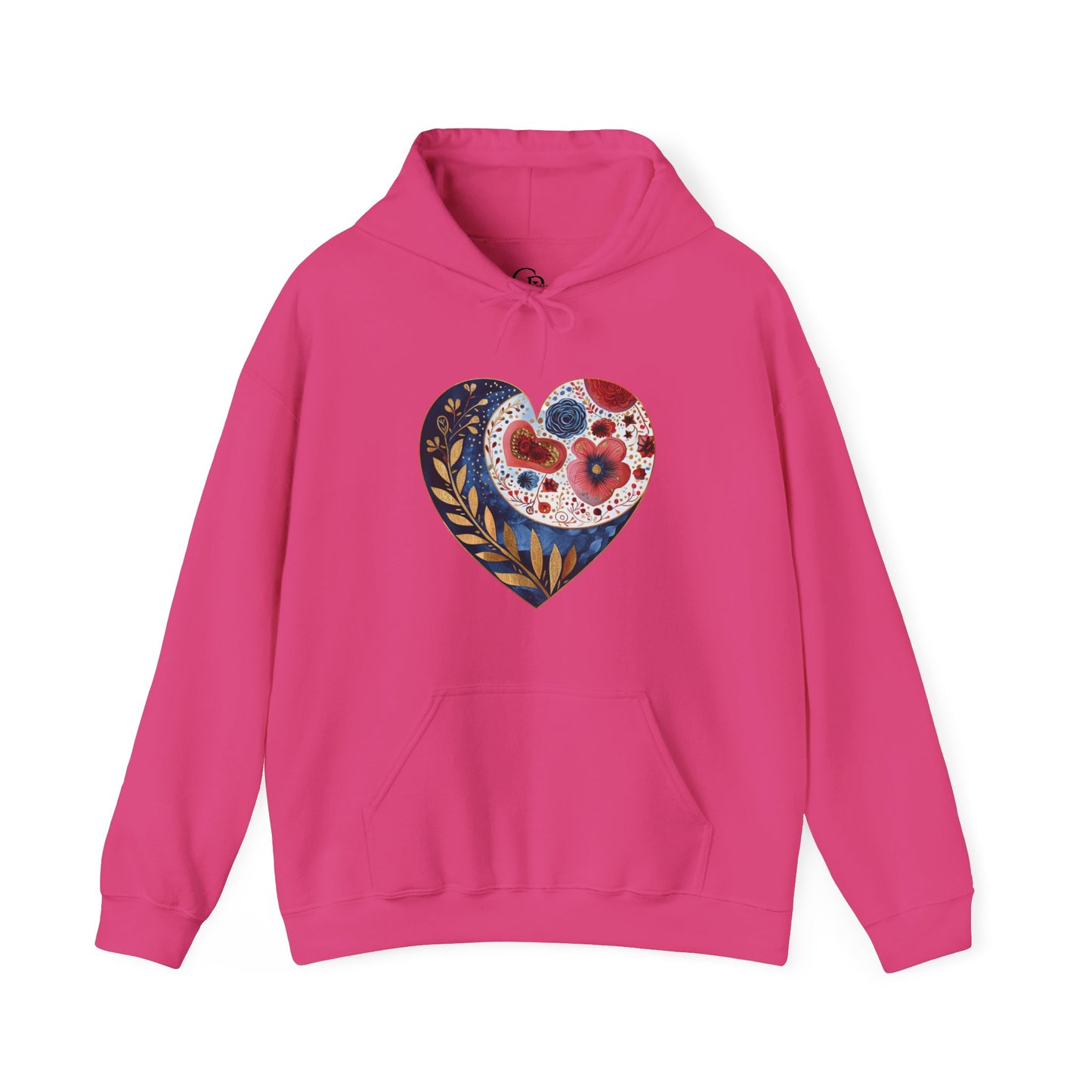 Floral Heart Unisex Heavy Blend™ Hooded Sweatshirt