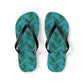 Turquoise Tropical Bliss Flip Flops