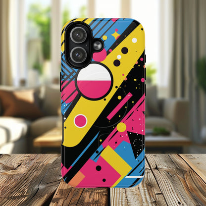 Electric Motion Mix iPhone Cases for Creative Souls | Tough iPhone Magnetic Cases, Stylish Protection, Unique iPhone Accessories, Gift for Art Lovers, Retro Vibes