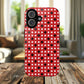 Crimson Gridlock Tough iPhone Magnetic Cases, Durable iPhone Accessories, Gift for Tech Lovers, Modern Design