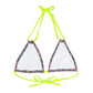 Pink Tropical Bliss Strappy Triangle Bikini Top (AOP)- (PY)