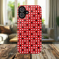 Crimson Gridlock Tough iPhone Magnetic Cases, Durable iPhone Accessories, Gift for Tech Lovers, Modern Design