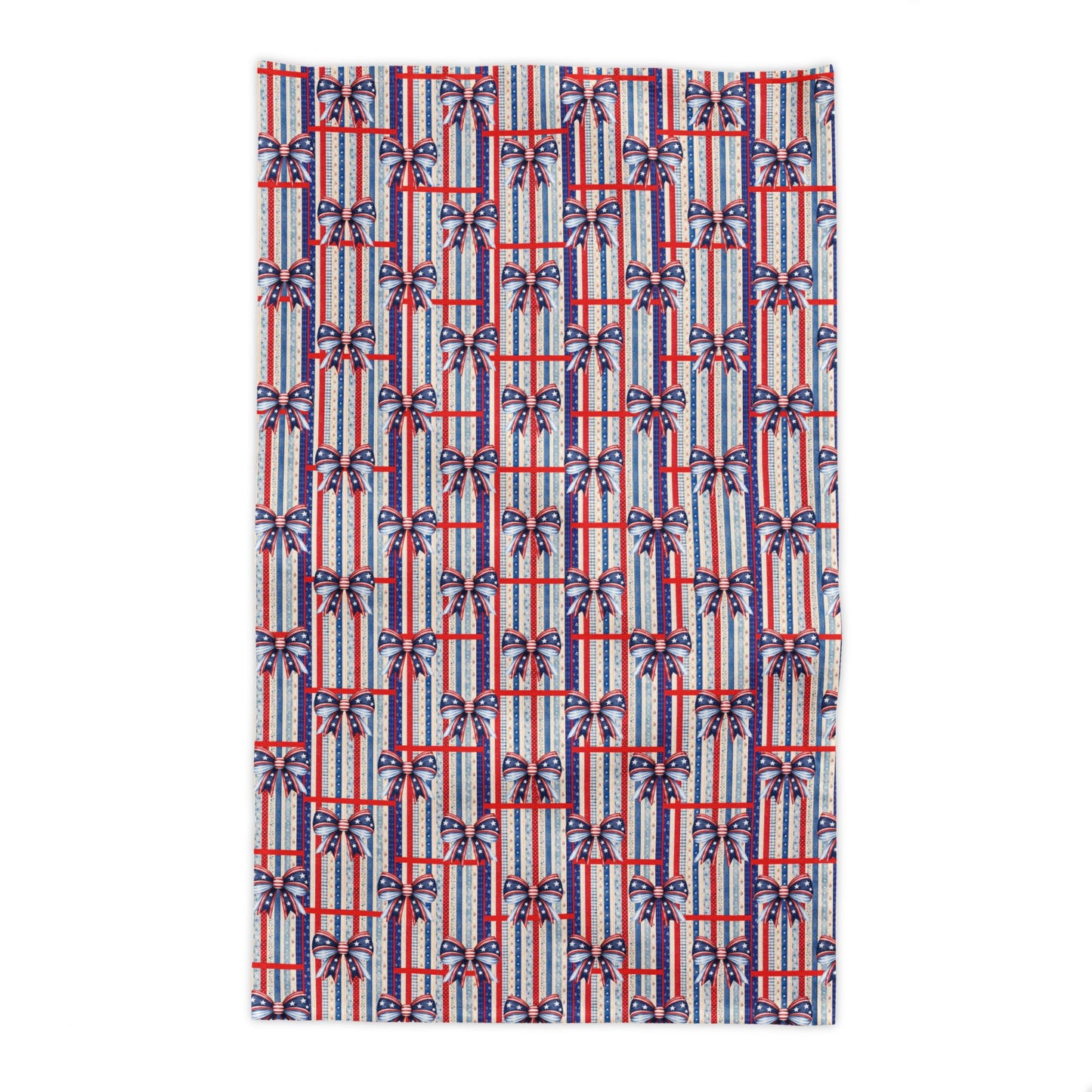 Patriotic Bow Stripe Tablecloth