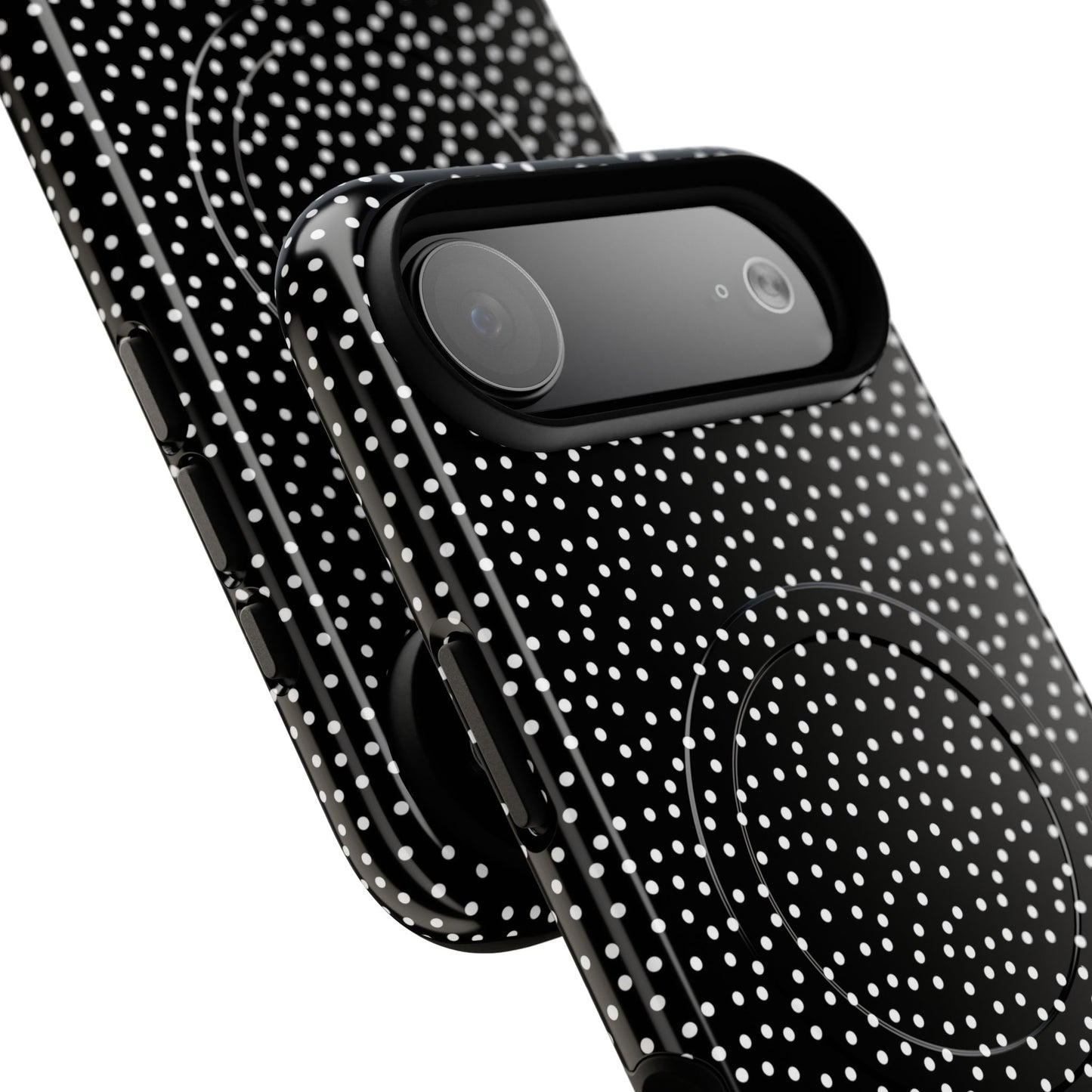 Small Polka Dot Tough iPhone Magnetic Case, Durable iPhone Accessories, Gifts for Tech Lovers, Modern Design.
