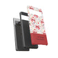 Personalized Rosette Coquette Phone Case - Custom Name/Message 'I Am Stronger Than The Storm' Floral Bow Protective Case