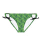 Green Tropical Bliss Loop Tie Side Bikini Bottom (AOP)