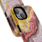 Colorful Red Marble iPhone Case, Tough Magnetic Cases, Stylish iPhone Protection, Unique Gift for iPhone Lovers, iPhone Accessories