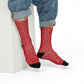 Winter Wonderland Red Sublimation Crew Socks