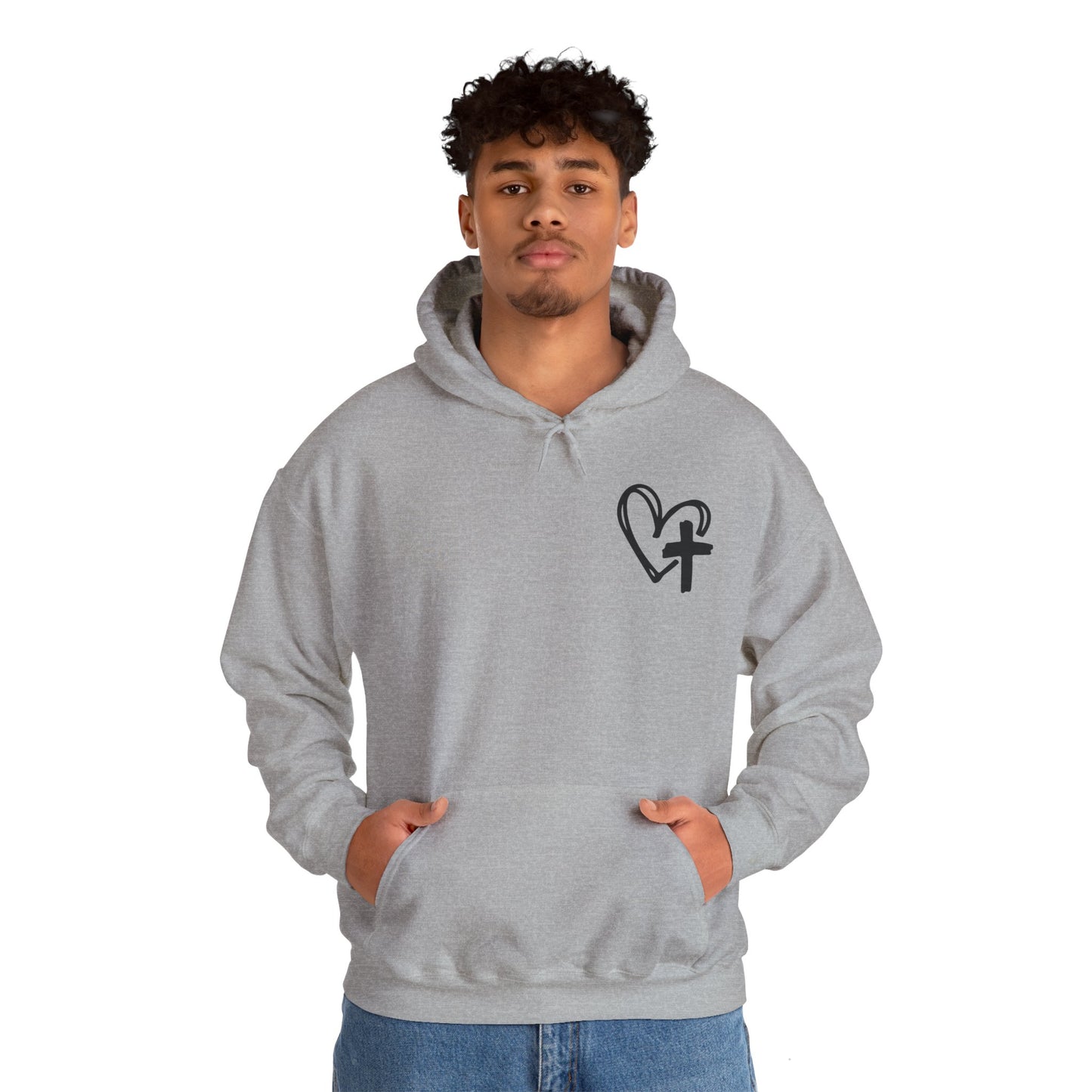 Faith and Floral Cross Unisex Gildan Hoodie Sweatshirt