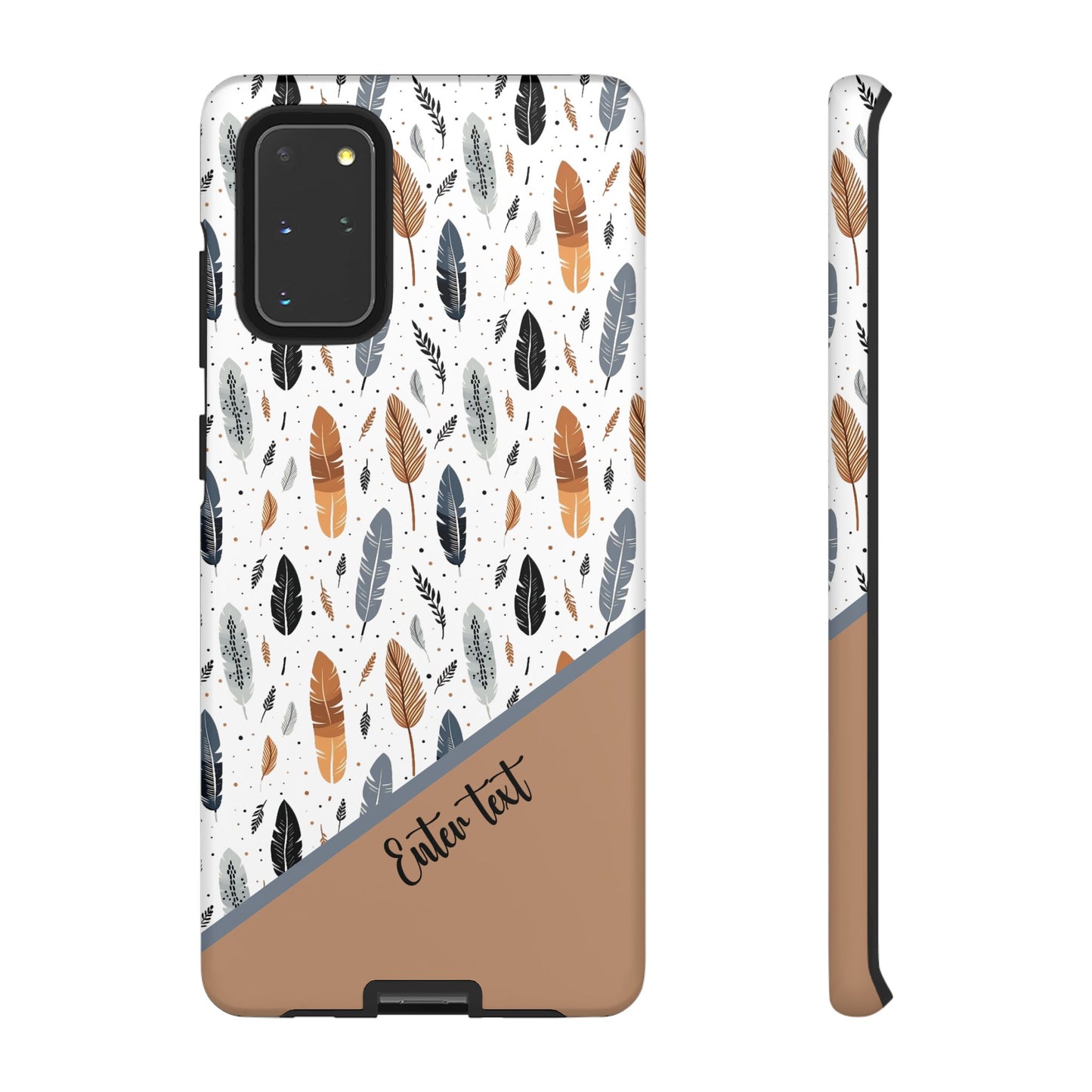 Personalized Whispering Feathers Tough Case — Dark Feather Protective Phone Case for Samsung & Google