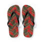 Red Tropical Bliss Flip Flops