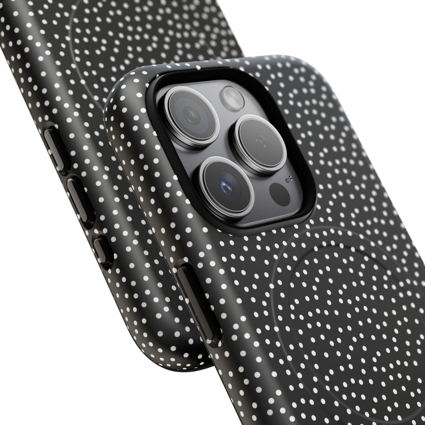 Small Polka Dot Tough iPhone Magnetic Case, Durable iPhone Accessories, Gifts for Tech Lovers, Modern Design.