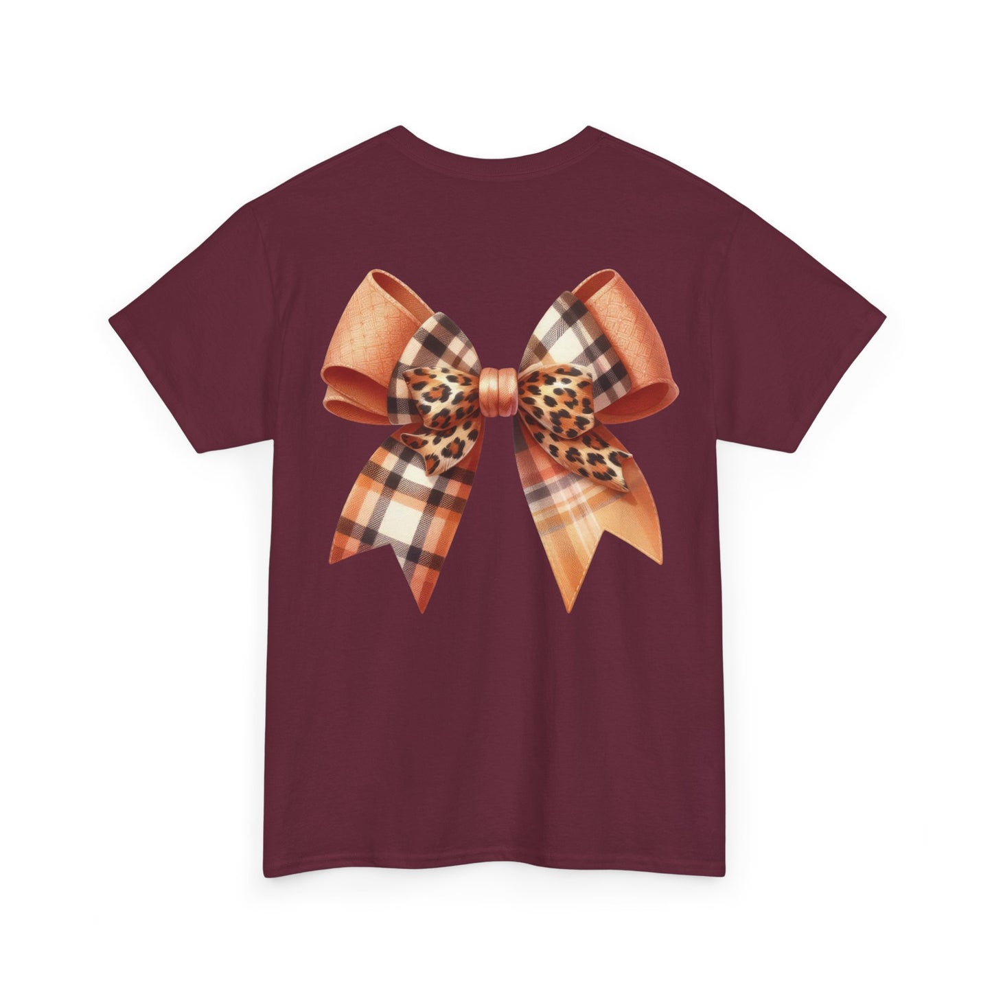 Autumn Highland Cow Charm Unisex Heavy Cotton Tee