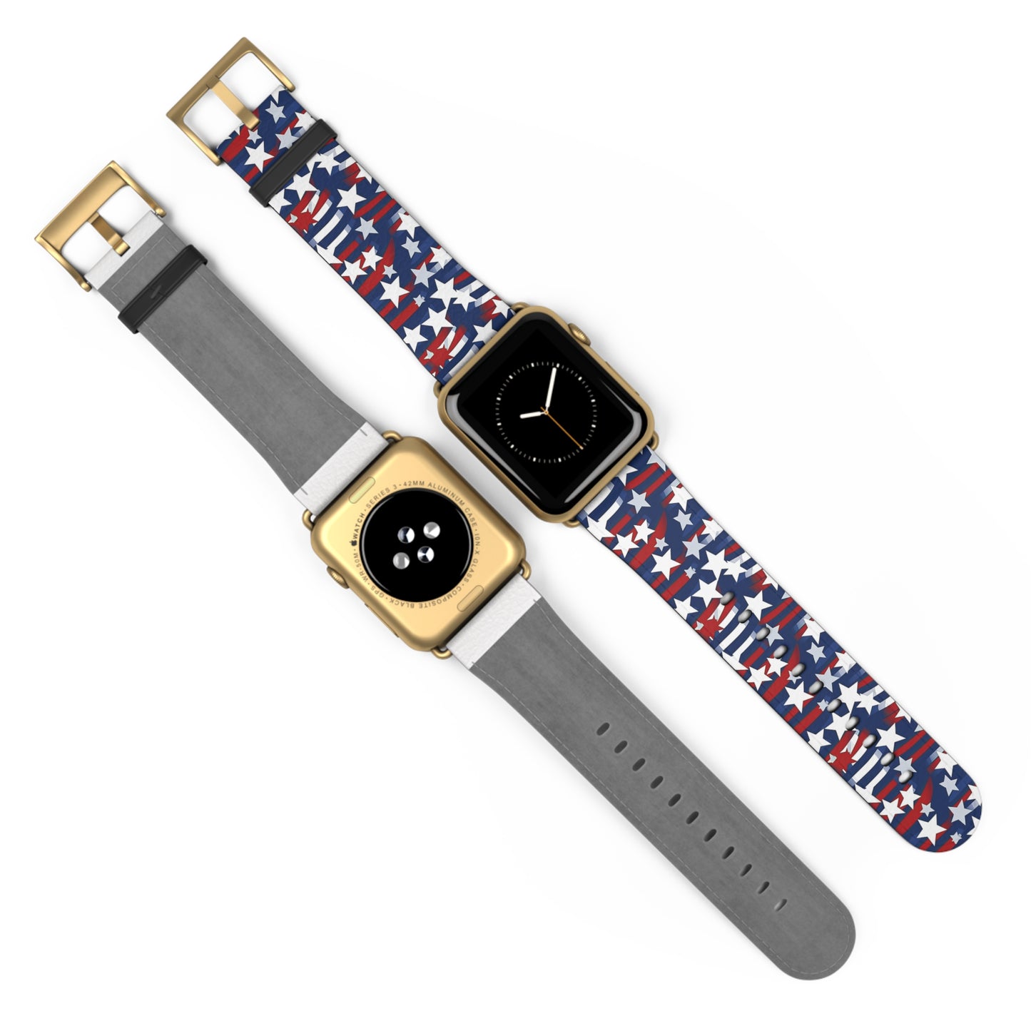 Patriotic Waves - Red, White & Blue Stars | USA Flag Design