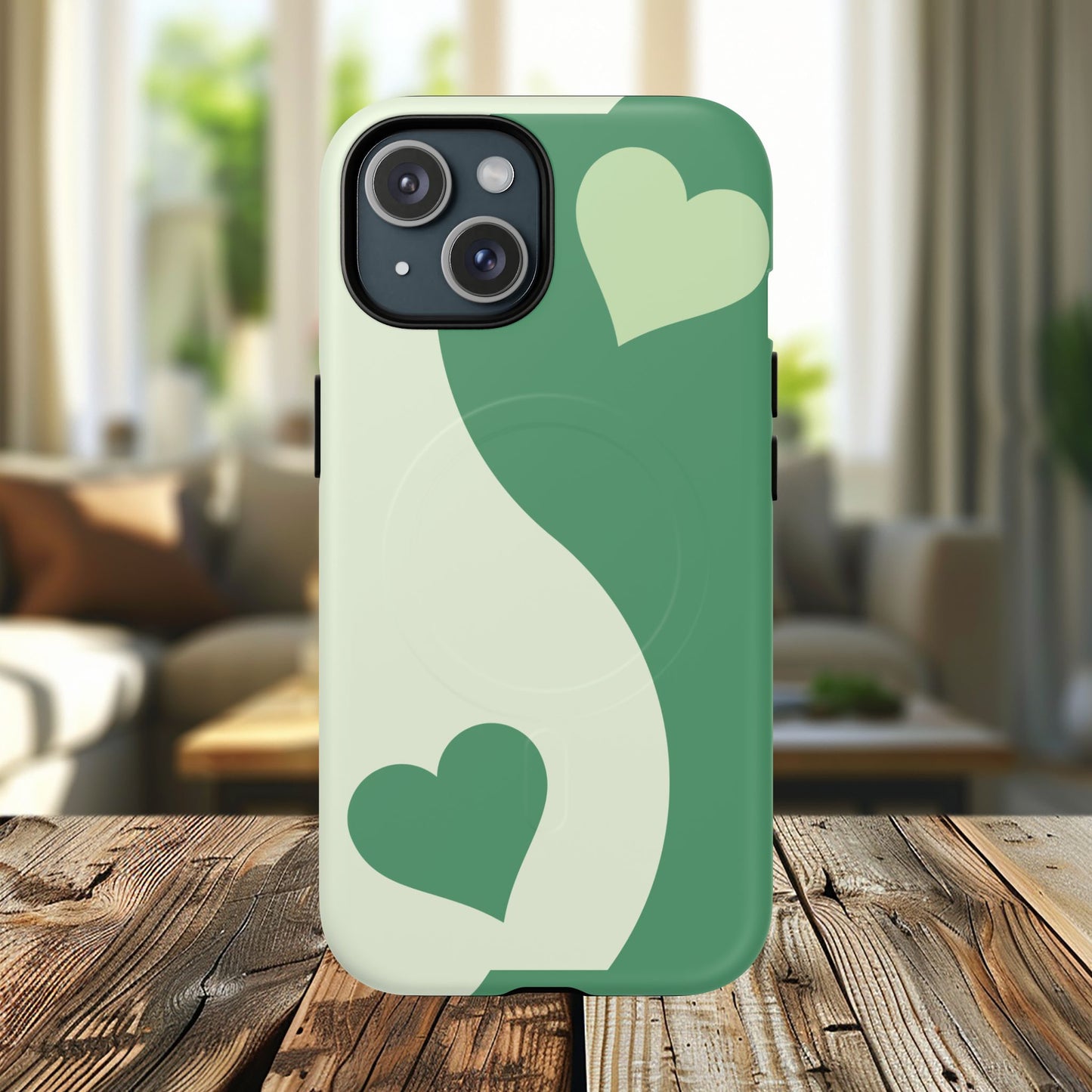 Tough Magnetic iPhone Case with Heart Design, Perfect for Gifts, Valentine's Day, Everyday Use, Stylish Protection, IPhone Cover