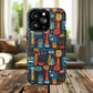 Urban Totem Vibe Tough iPhone Magnetic Case, Colorful Bohemian Art, Unique Gift for Him/Her, Holiday Accessory, iPhone Protection, MagSafe iPhone Case.