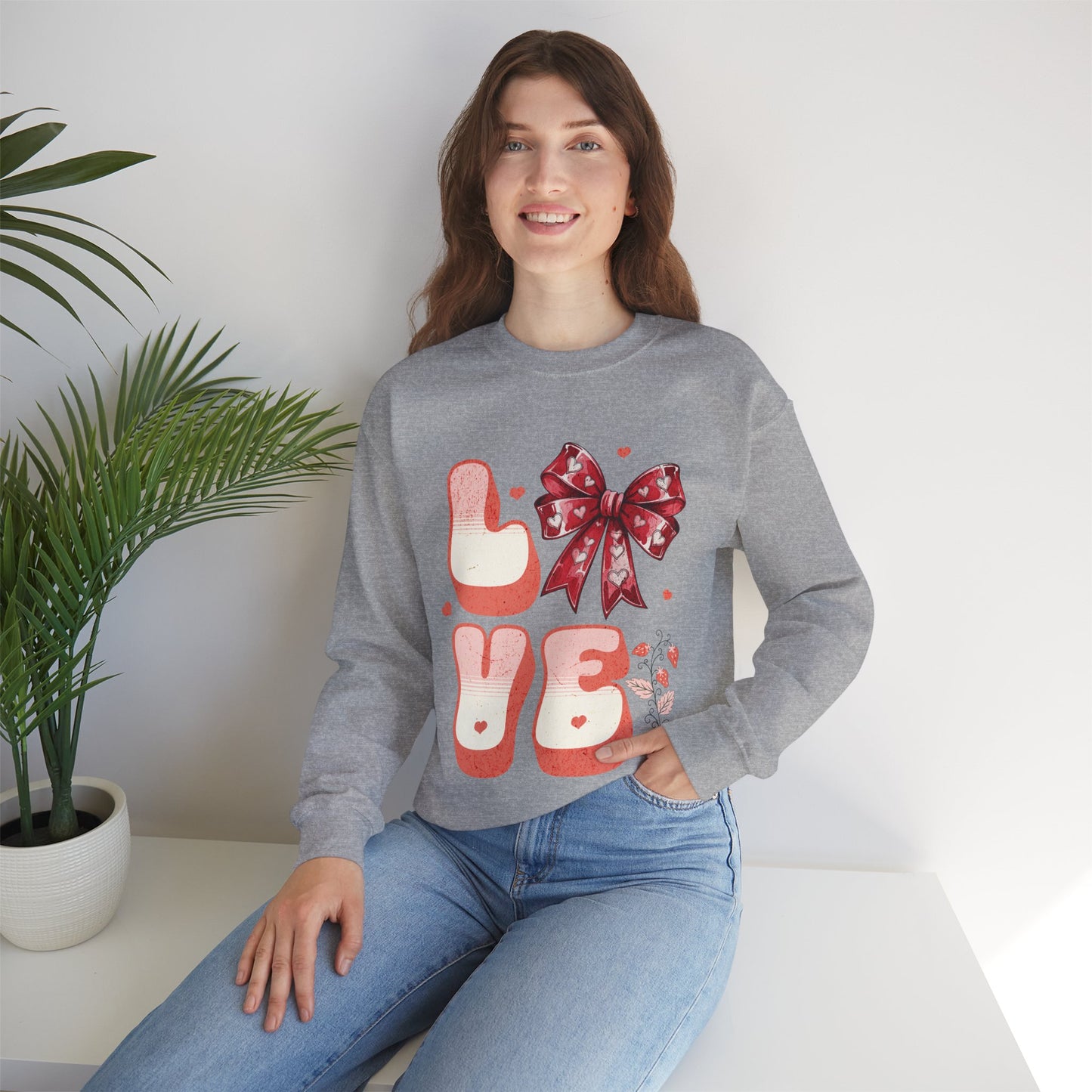 LOVE Coquette Unisex Heavy Gildan Blend™ Crewneck Sweatshirt.